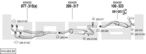 BOSAL 010.053.50 Exhaust System